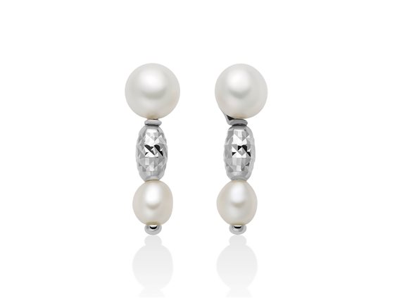 Orecchini Miluna Donna Pepite di perle in Argento Perla PER2794B - PER2794B